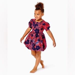 Lilly Pulitzer Girl's Moiraine Dress Ruby Red Heron My Own Way